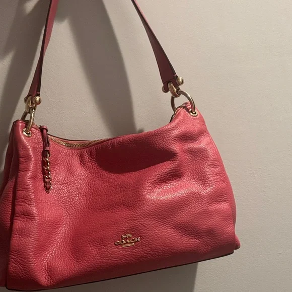 COACH 28966 Vintage Pink Pebbled Leather MIA Shoulder Satchel Hand Hobo Purse - Picture 13 of 13